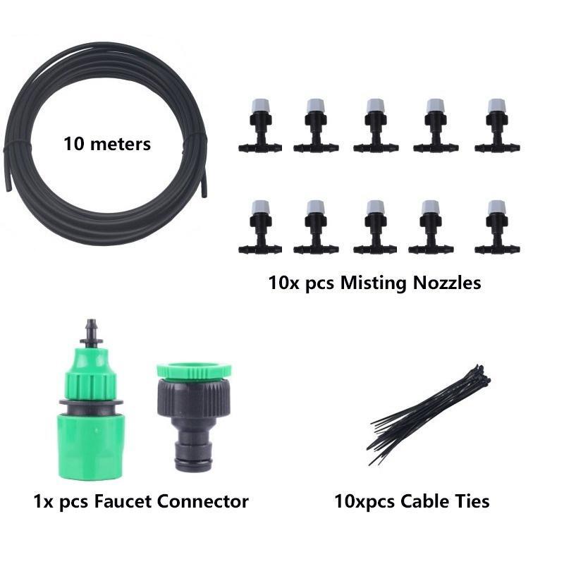 10M Irrigation Kit – 10 Misting Sprinklers for Garden & Cooling Systems