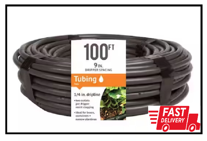 1/4 In. X 100 Ft. Dripline with 9 In. Spacing and 0.5 GPH