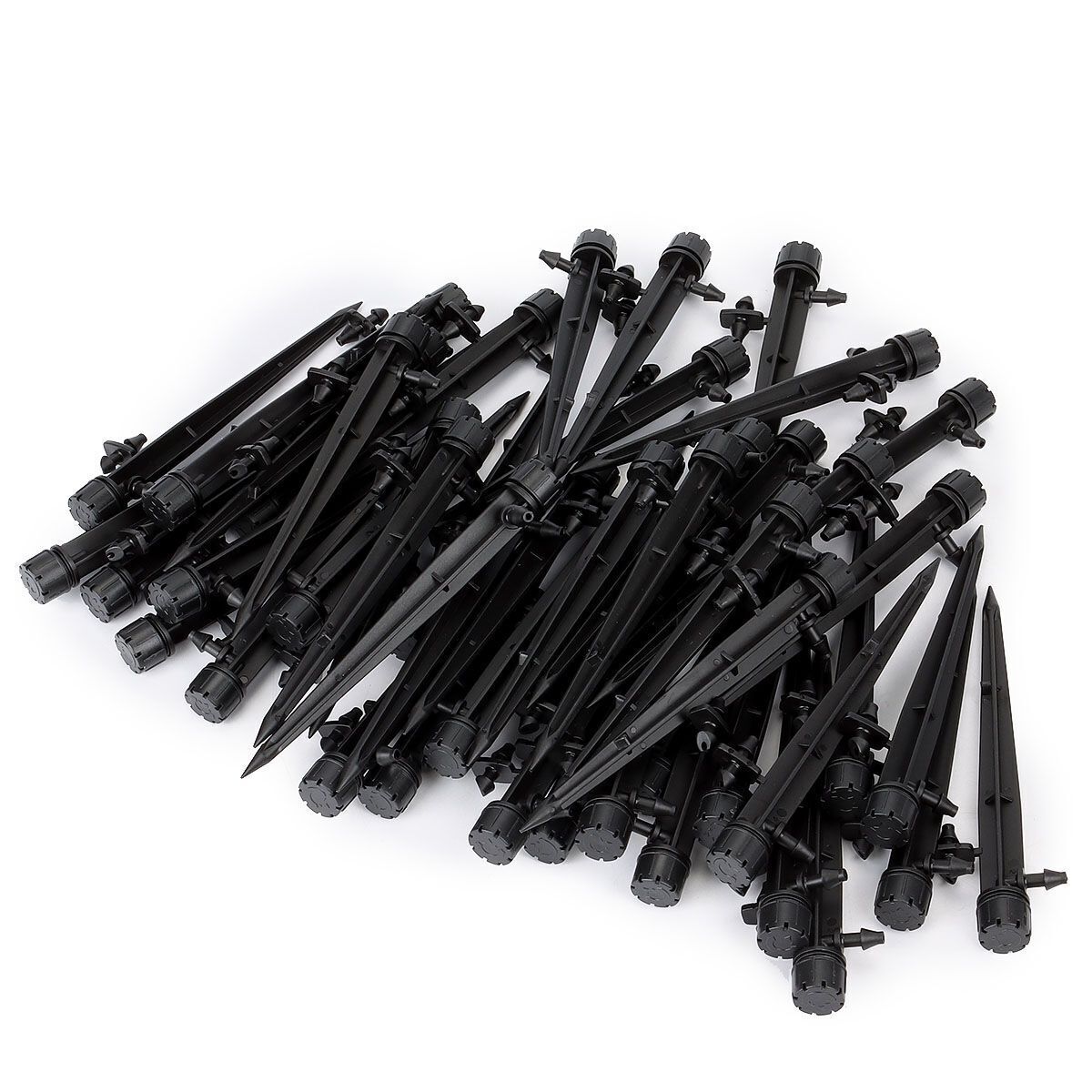 50pcs 360° Adjustable Water Flow Irrigation Drippers Stake Emitter Drip System