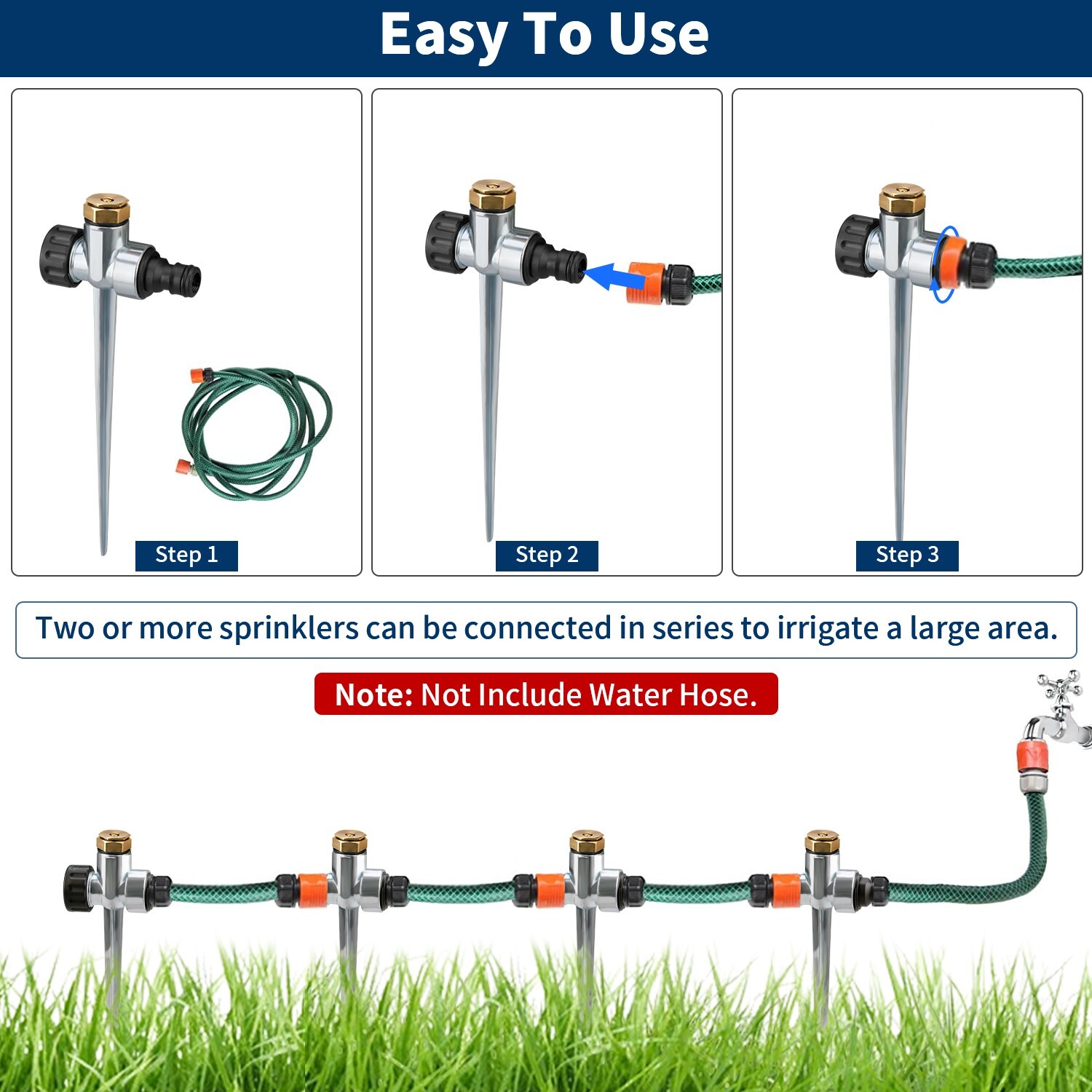 Lawn Water Sprinkler System Auto Spray Grass Watering rrigation Patio Garden USA