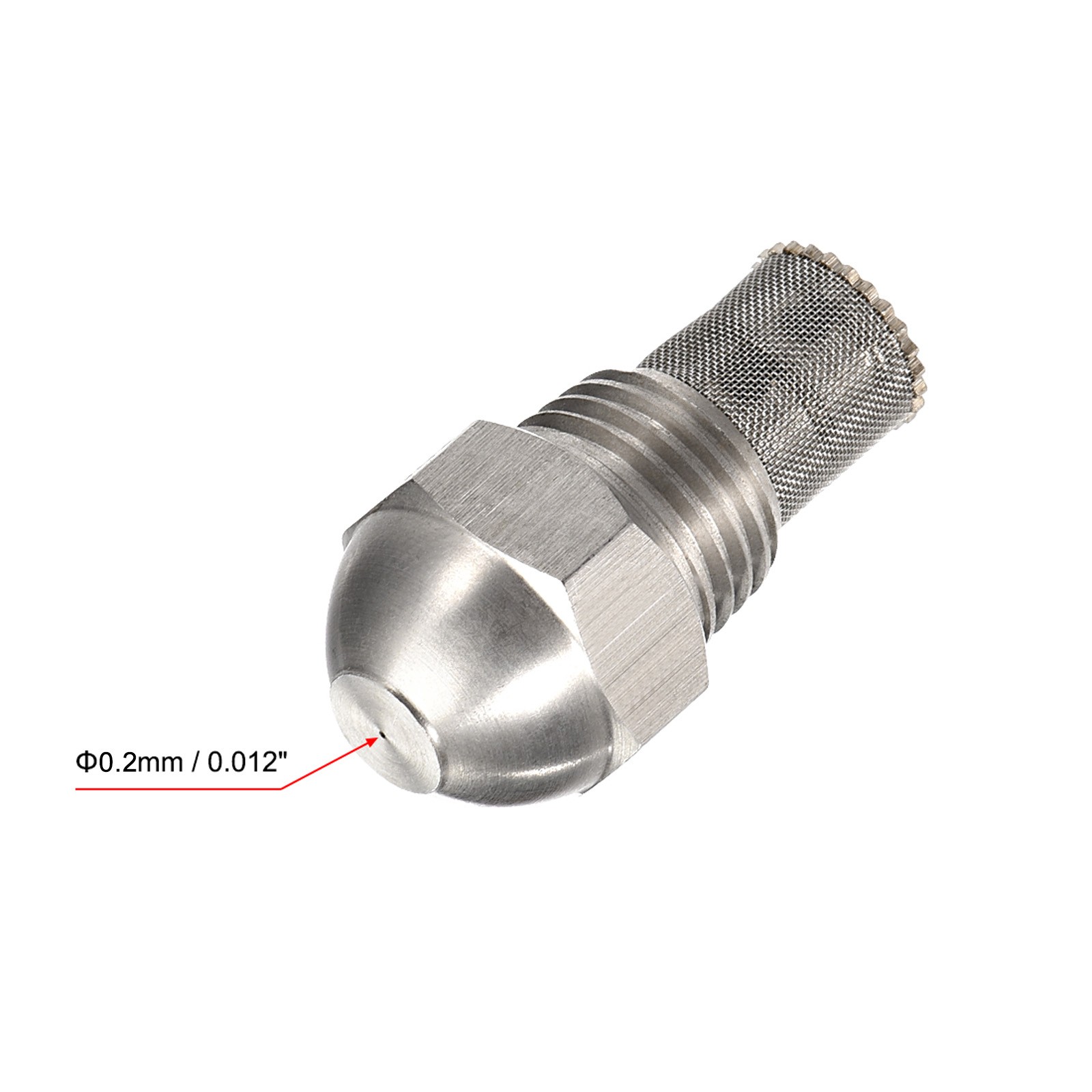 Mist Nozzle – 1/4BSPT 0.2mm Orifice Stainless Steel Fine Atomizing Spray Tip