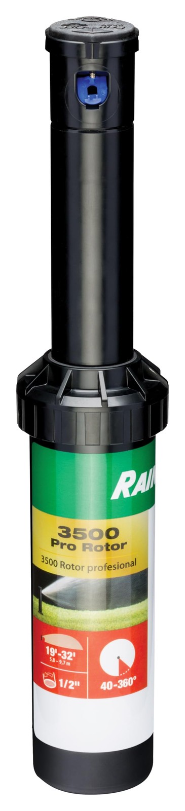 3500 Pro Rotor with Rain Curtain Nozzle , 40° 360° Pattern, 19′ 32′ Spray D…