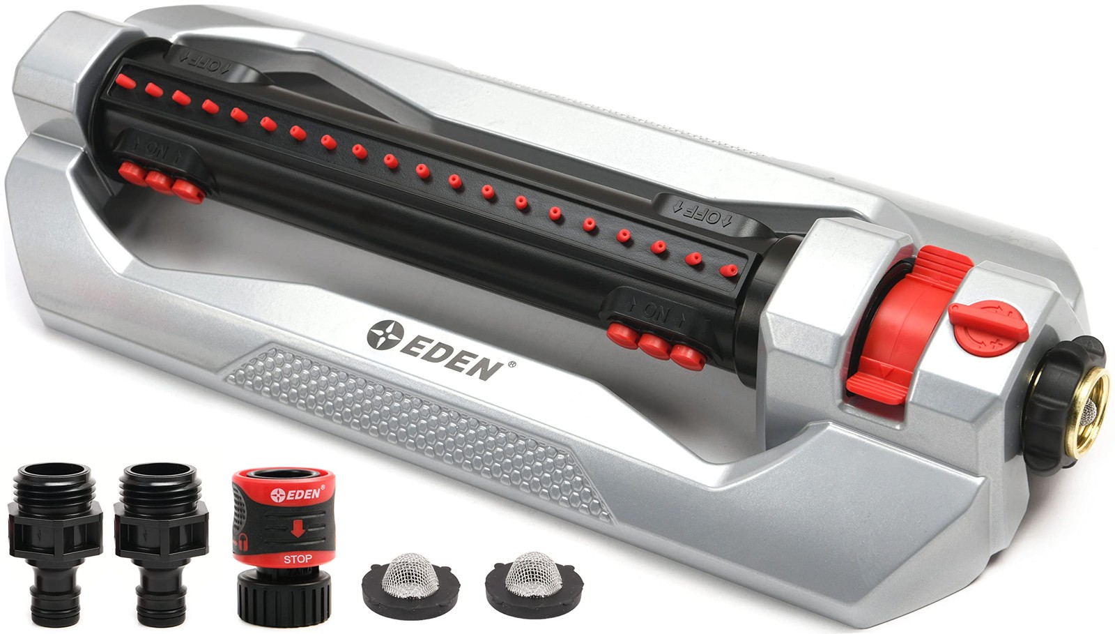 Eden 96216 Heavy Duty Turbo Oscillating Sprinkler, Covers Up to 4,900 sq. ft….