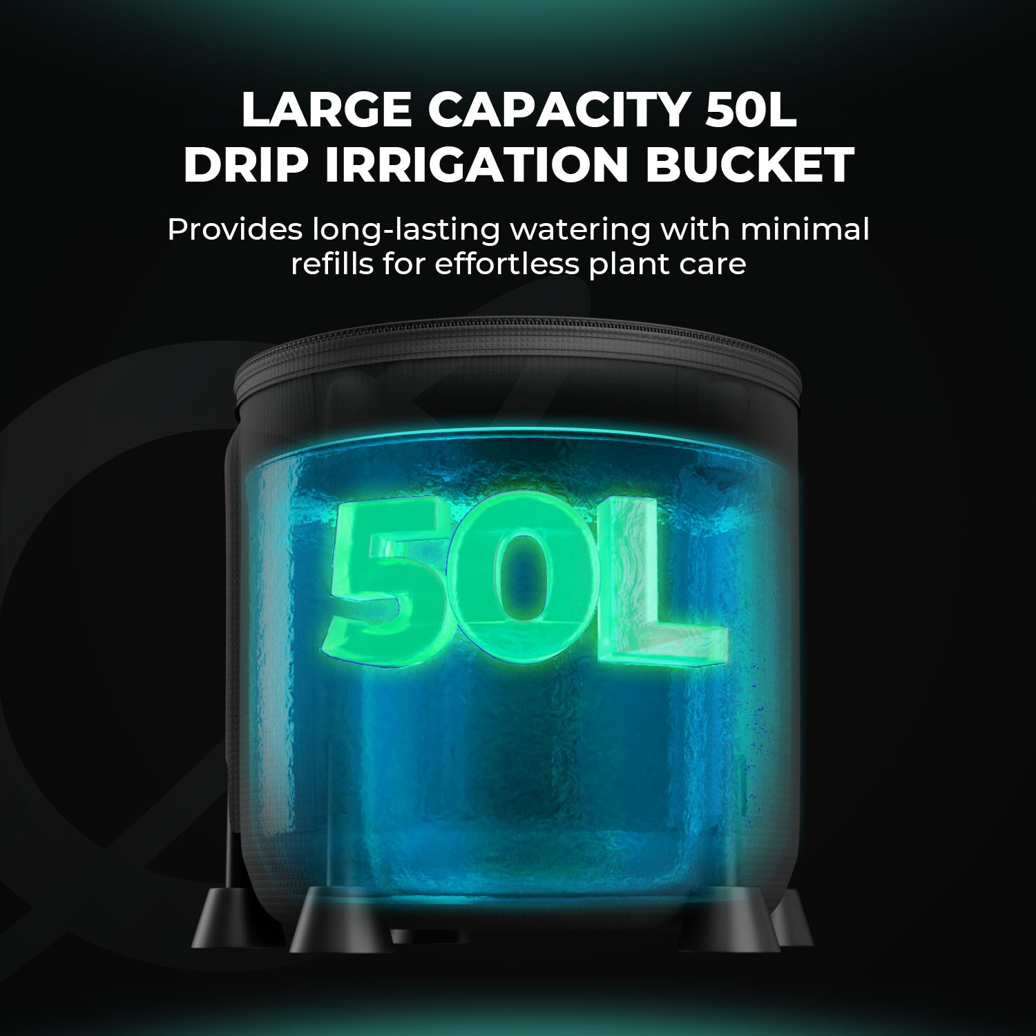 Mars Hydro 50L Foldable Drip&Auto-Drain Kit: 4 Trays|Pump|Grow Bags for 8 Plants