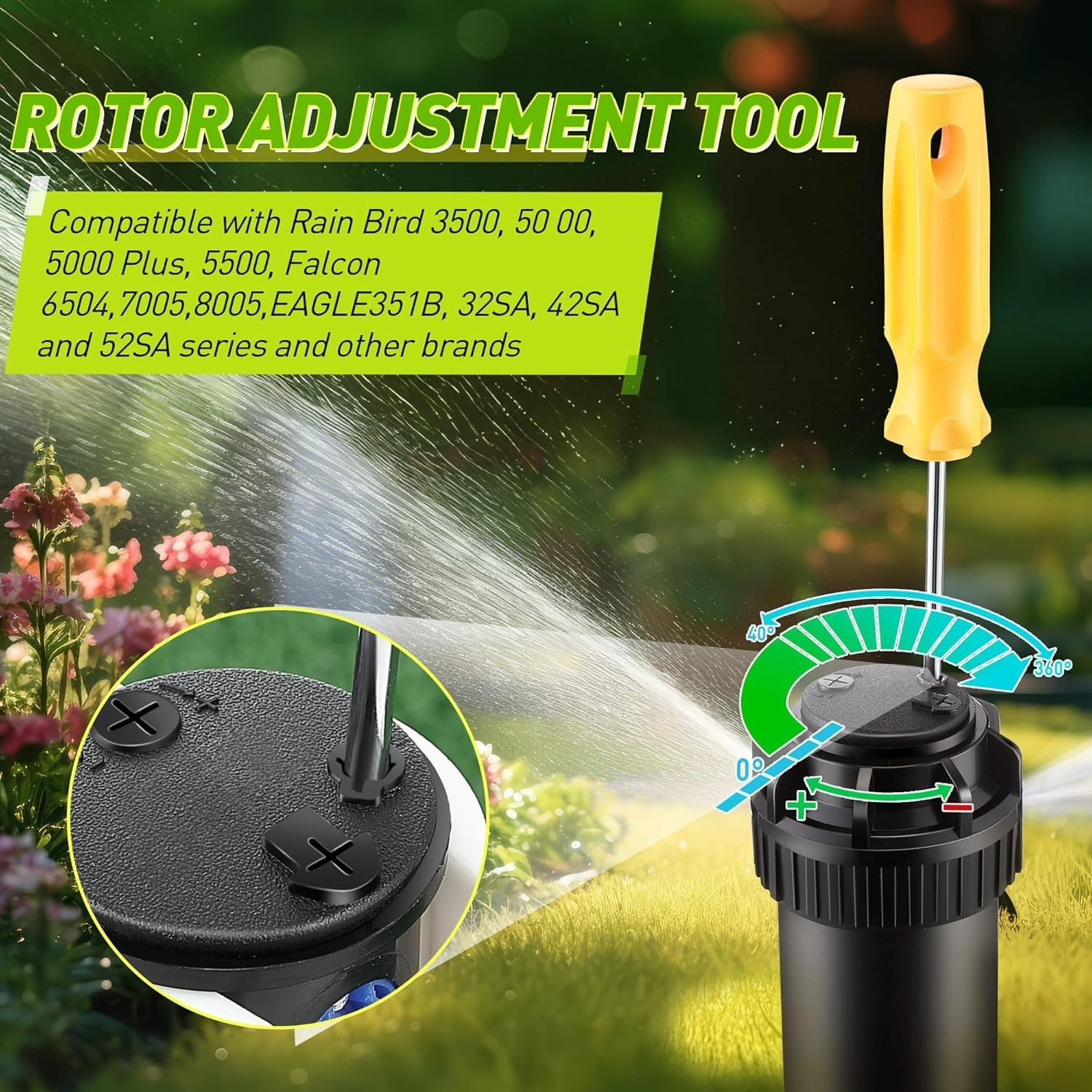 Sprinkler Head Tool Compatible with Rain Bird Hold-Up Tool, 2 Pcs Rotor Hold Up