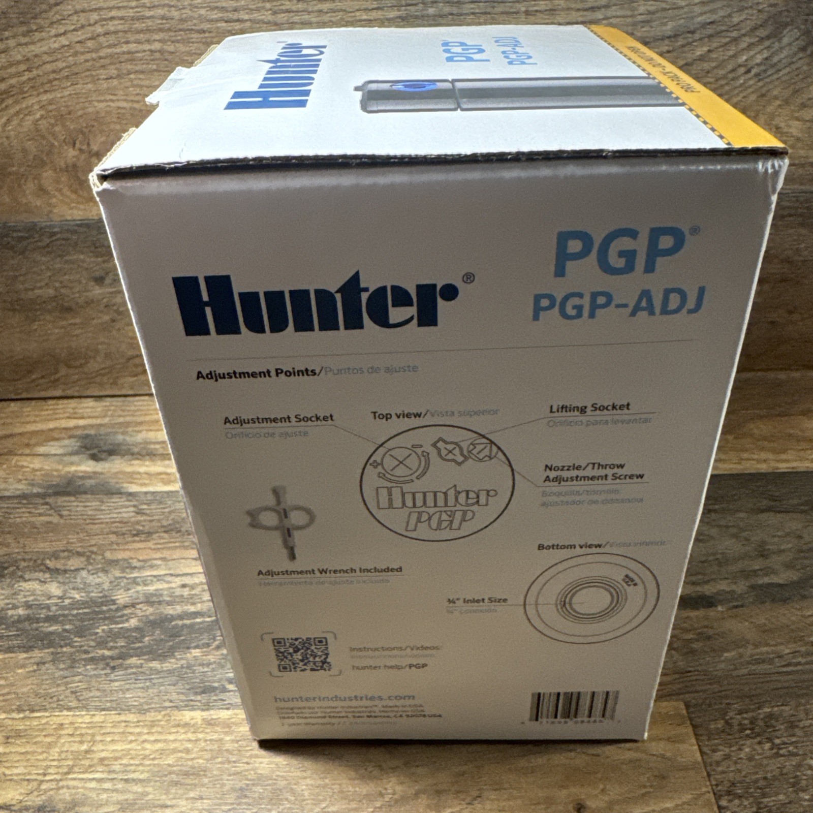Hunter PGP‑ADJ Rotor Sprinkler Heads – 4 Pk – Adjustable Arc – Blue Nozzle Rack