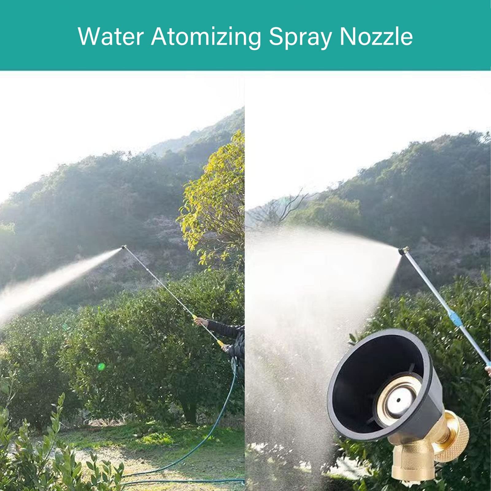 Mist Sprinkler 2 Set Misting Nozzle Copper Plastic Big Fog Fine Mist Water At…