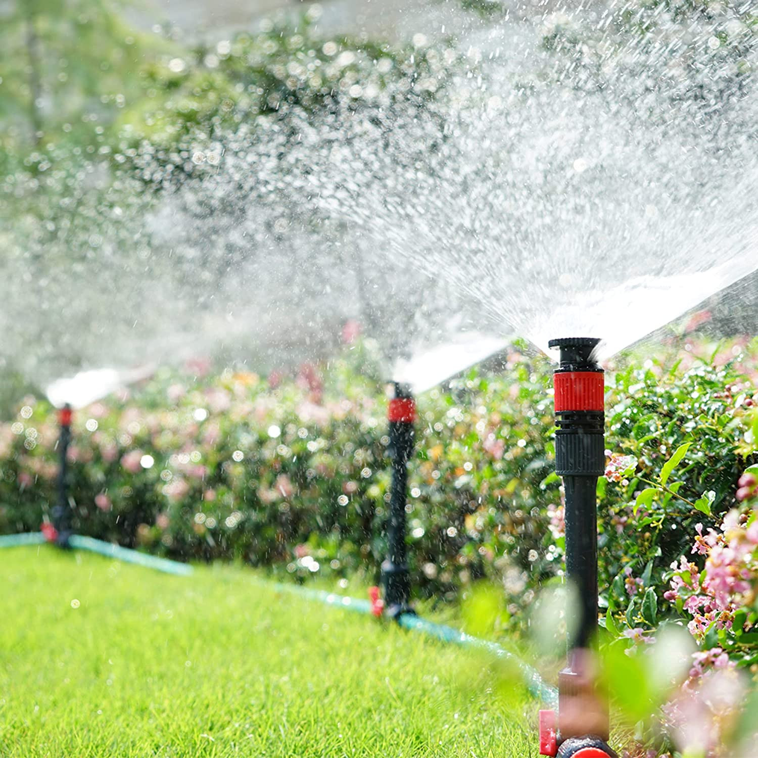 98063 Multi-Adjustable Flex Design above Ground Irrigation Garden Sprinkler Syst