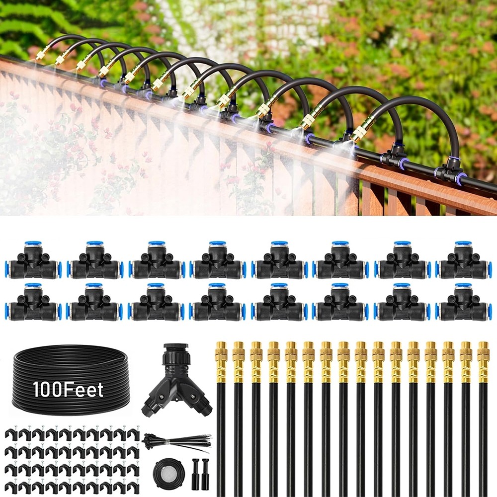 100 FT Drip Irrigation System Kit, Automatic Garden Watering System for Plants