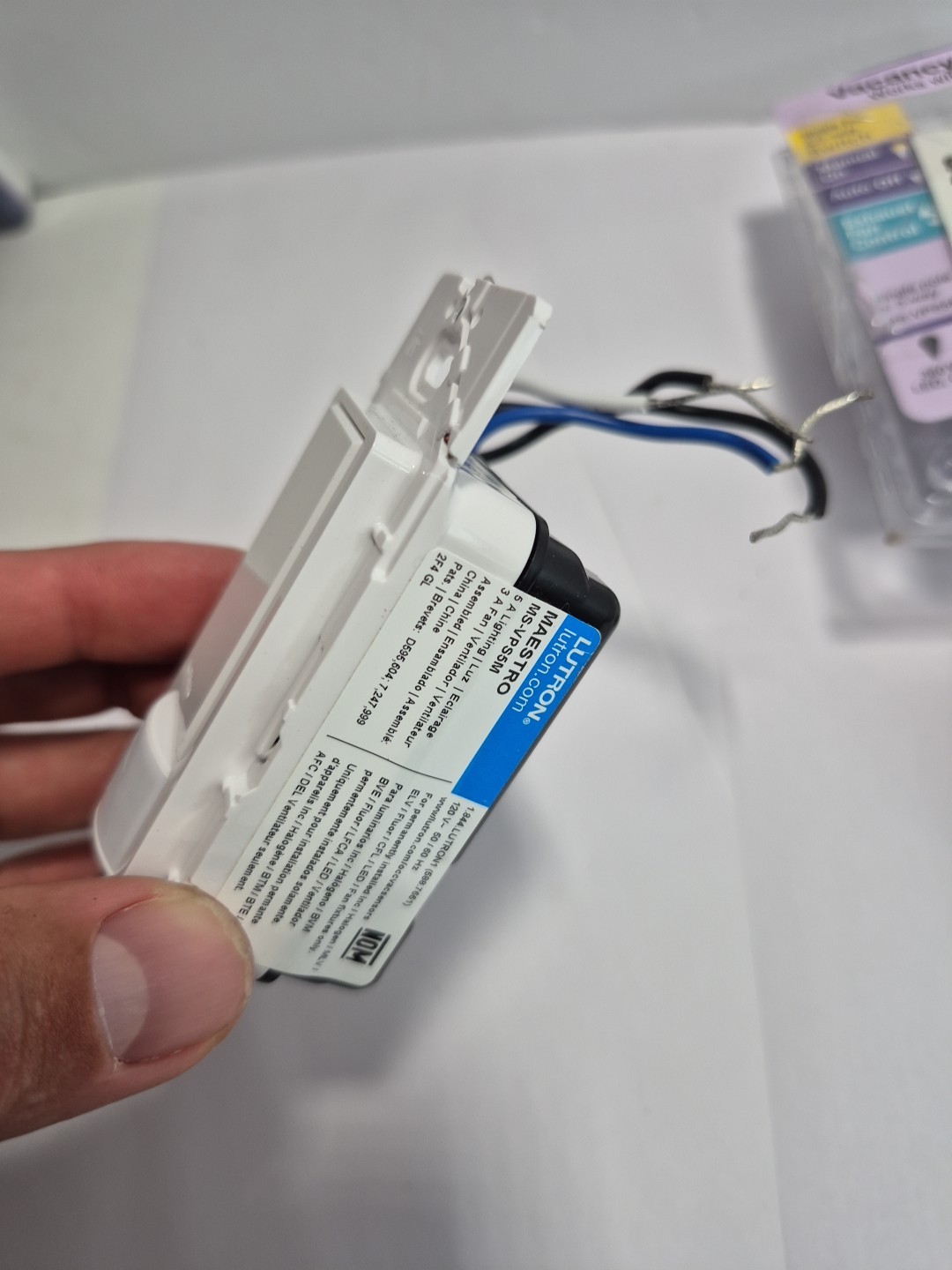 Lutron MS-VPS5MH-WH White 120V 5A 1-Pole 180 Degree Alarm/Sensor Switch