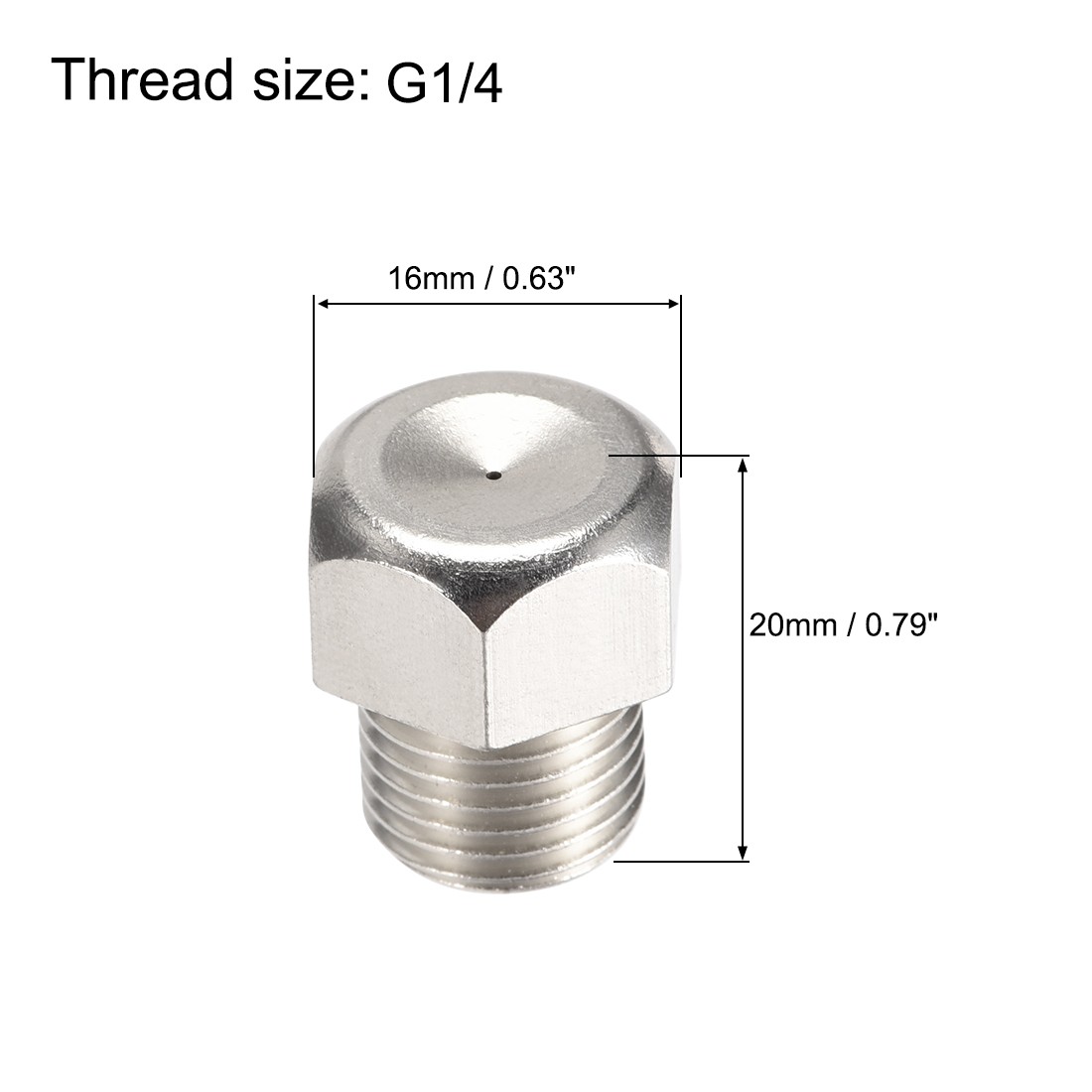 G1/4 Mist Nozzle – 0.7mm Orifice Dia Brass Fine Atomizing Spray Tip