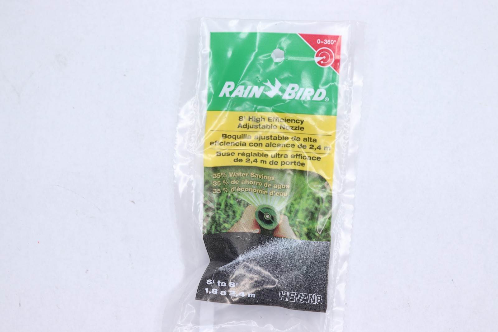 Rain Bird Spray Nozzle 0Â°-360Â° Adjustable Pattern 5ft To 8ft Spray Distance