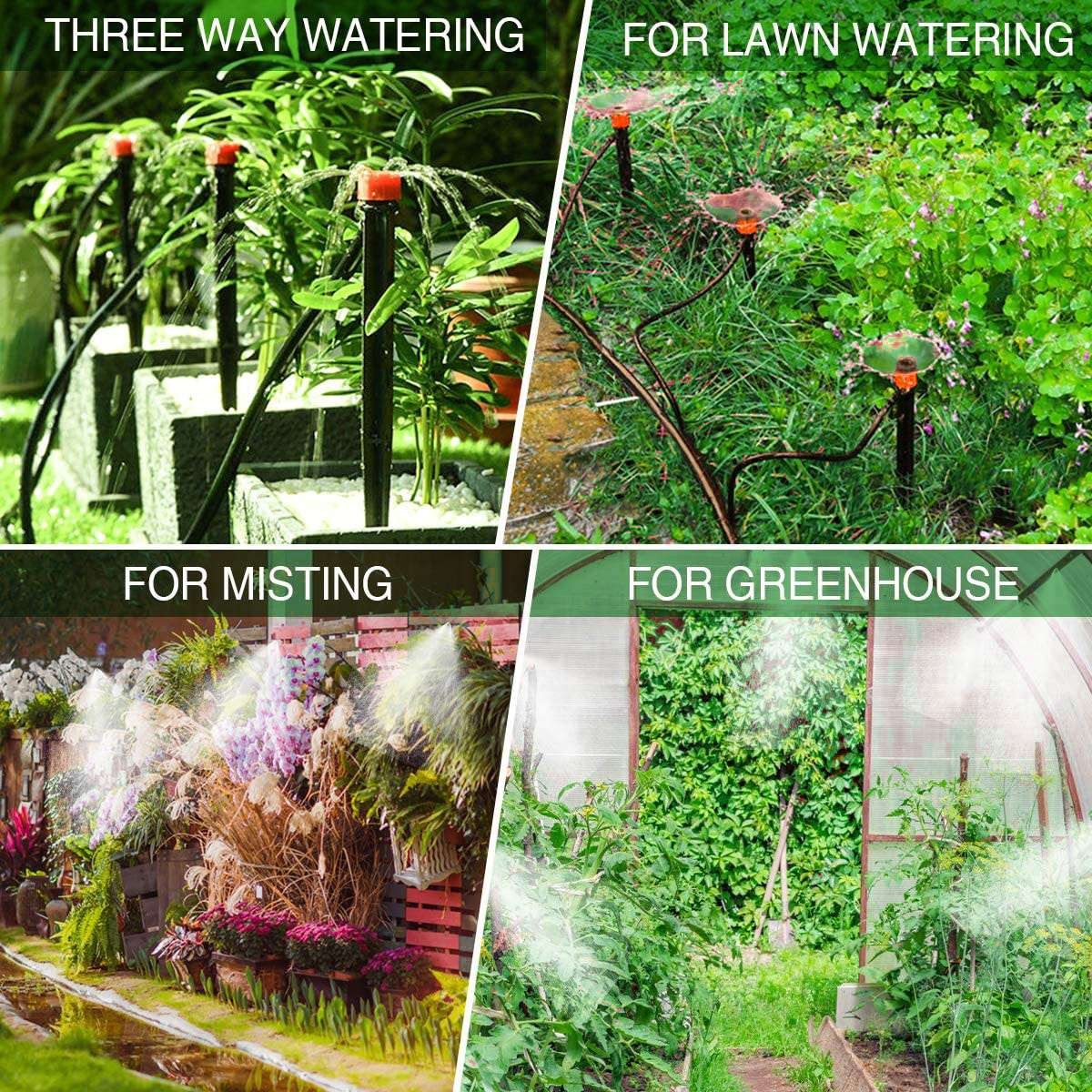 100FT Automatic DIY Drip Irrigation System Plant Self Cool Watering Garden Hose
