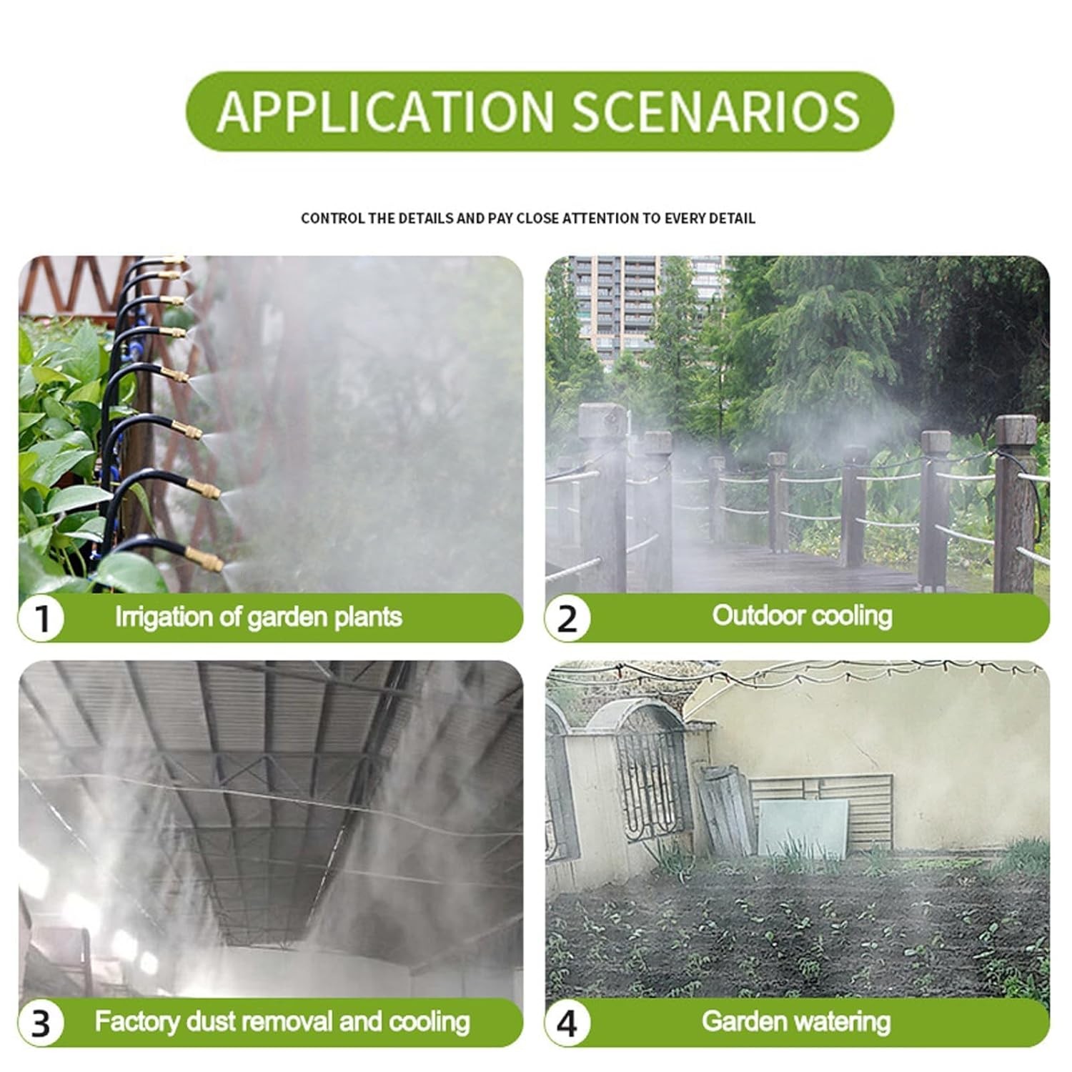 65ft Drip Irrigation Kit Garden Irrigation System Plant Watering Drip Adjustable
