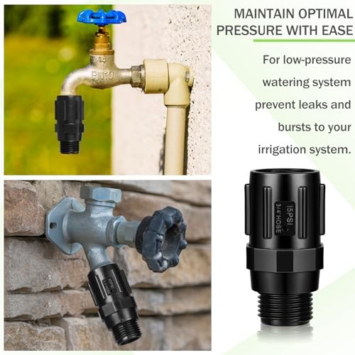 Pcs Drip Irrigation Pressure Regulator/4″ Female Hose Thread x/4″ 15 Psi 3