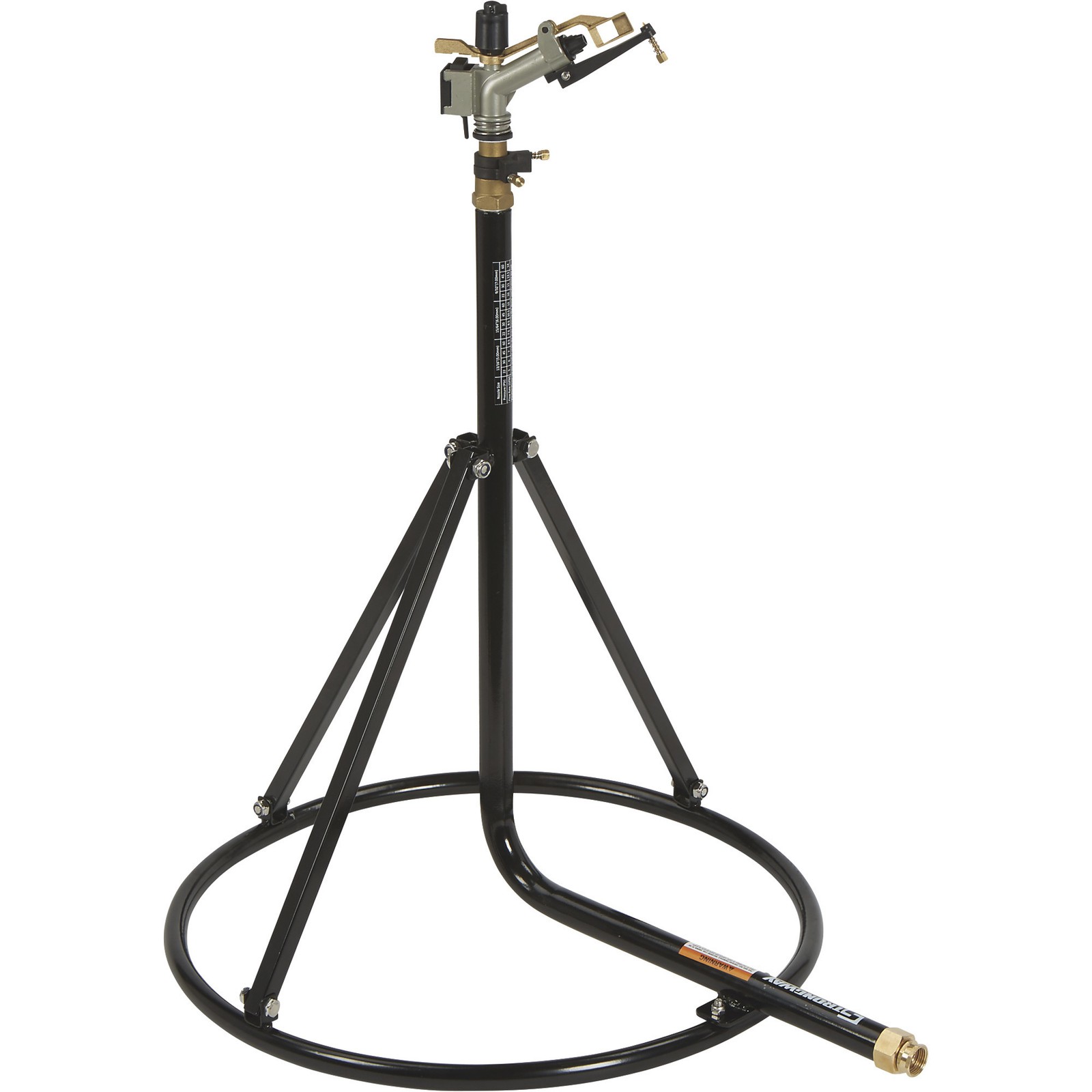 Strongway Tripod Sprinkler with Round Base, 1in. Head with 3 Nozzles, 120ft.