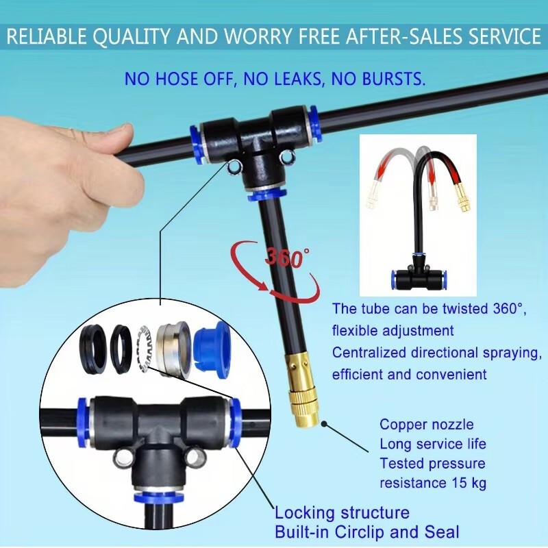 65ft Drip Irrigation Kit Garden Irrigation System Plant Watering Drip Adjustable