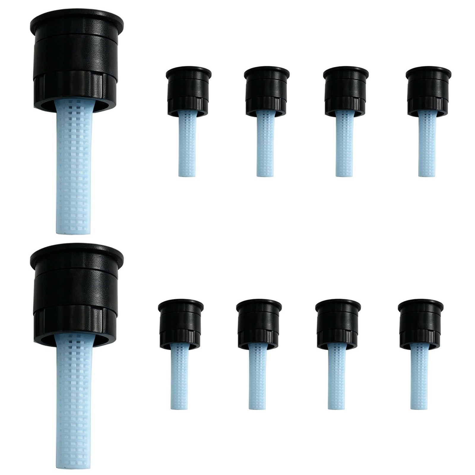 10 Pack 15 ft Full Circle Sprinkler Nozzle 360 Degree Spray Head, 30 PSI Opti…
