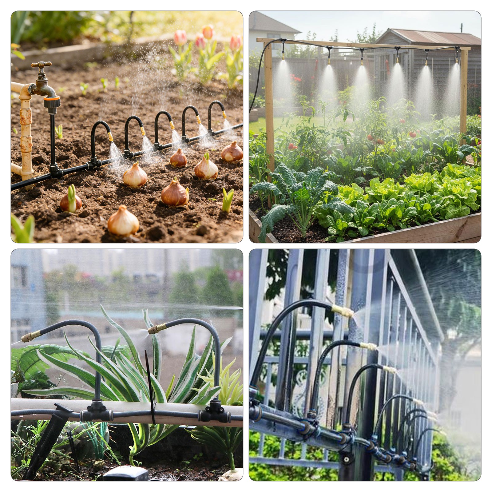5M DIY Garden Drip Irrigation System Kit Adjustable Watering Sprayer for Plants