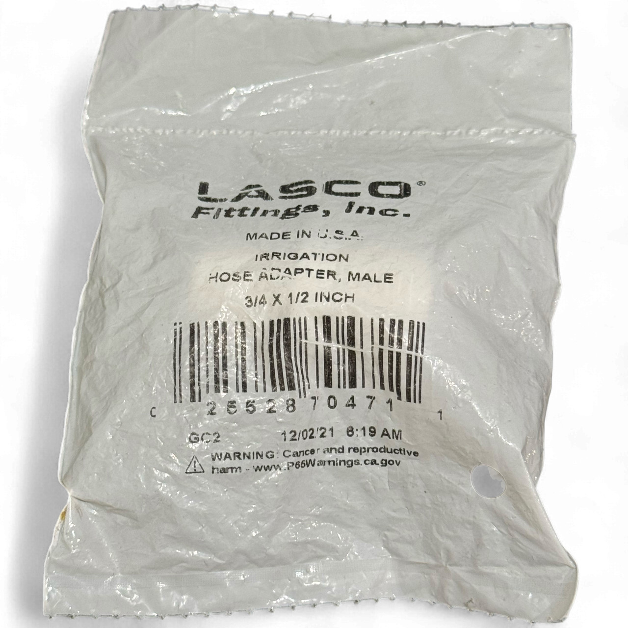 LASCO Hose Adapter 3/4″ in. MHT x 1/2″ in. MIP PVC Garden Hose to Pipe Fitting