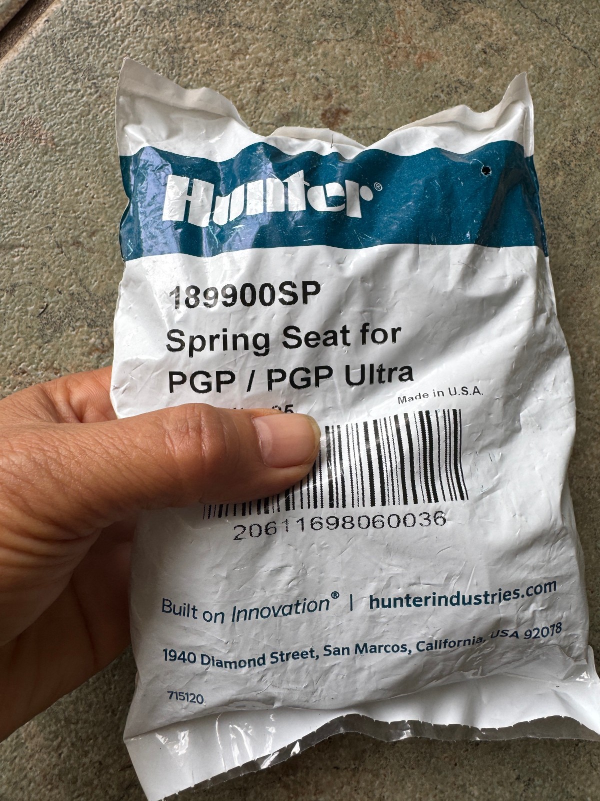 10 Hunter Sprinkler : 5 spring seat 189900 & 5 Riser Seal 181500 for PGP /Ultra