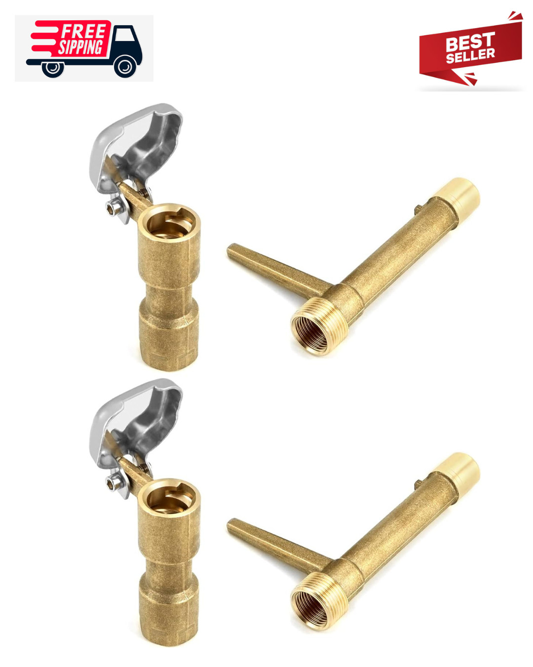 3/4-Inch Brass Quick Coupler Valve Set with Keys – Perfect for Garden & Yard