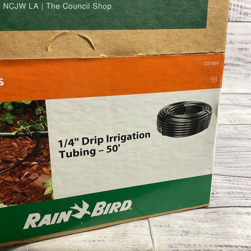 Rain Bird 1/4″ Black Drip Irrigation Tubing 50″ Rolls Box Of Eight (8)