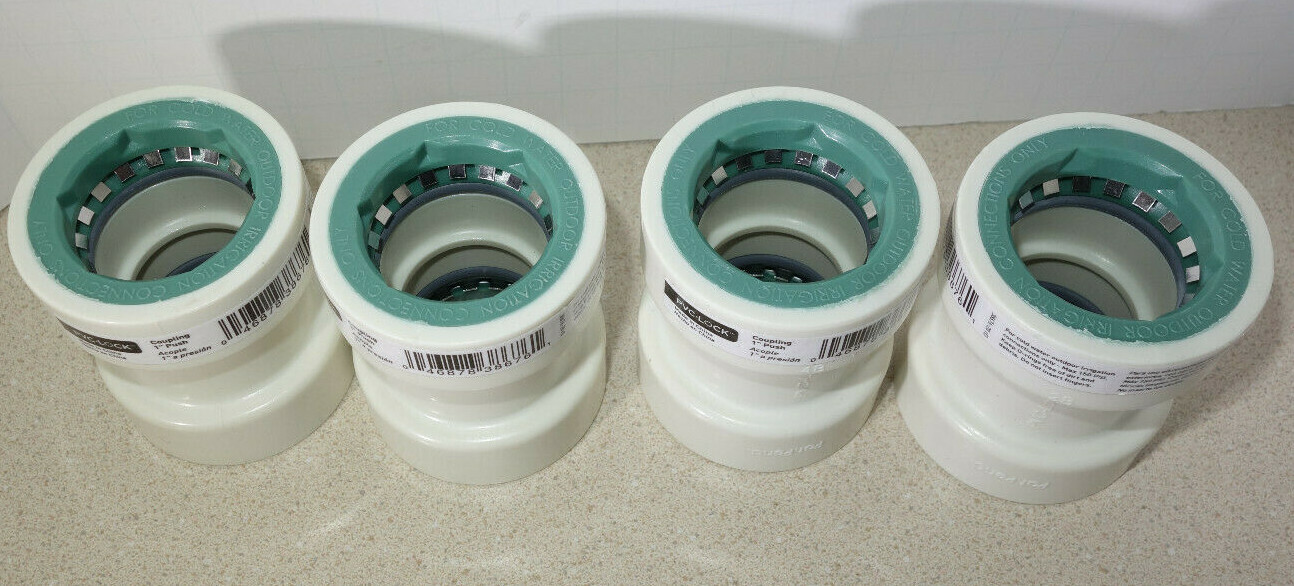 4 Orbit 1″ inch PVC-Lock Push Coupling Outdoor Sprinkler Irrigation Cold Line