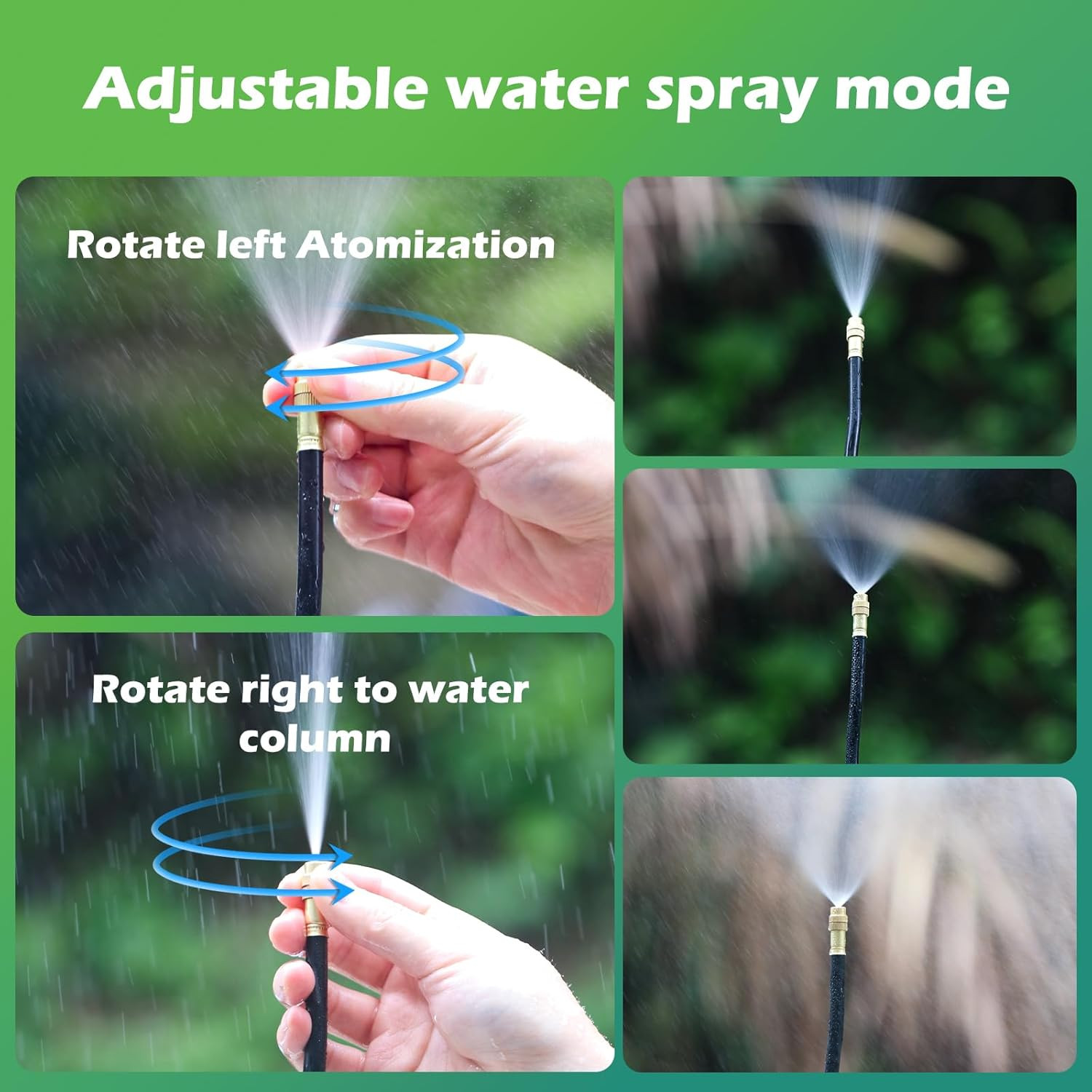 Drip Irrigation System 66 FT with 20 Nozzles, 360° Adjustable Bendable Garden Wa