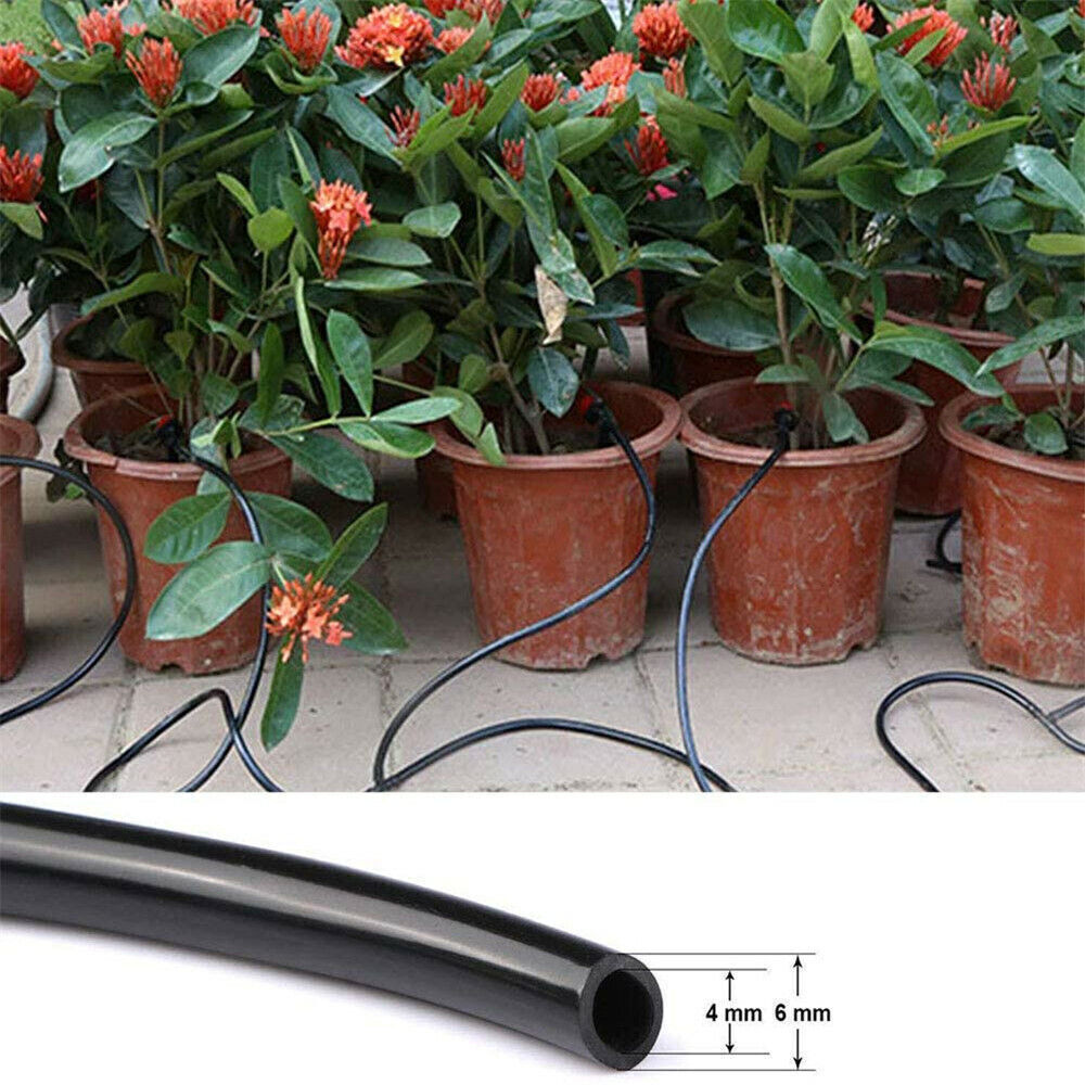 100ft Drip Irrigation System Garden Plant Self Watering Hose Micro Sprinkler Kit