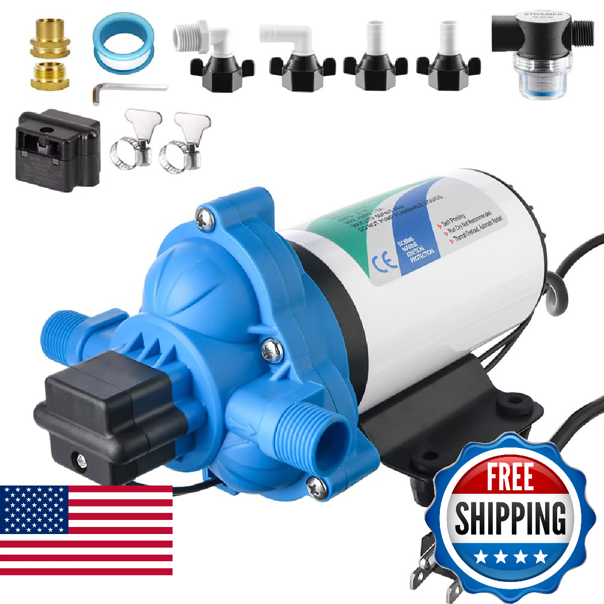 110V AC Electric High Voltage Diaphragm Pump, Equipped with pressure switch，4.0G