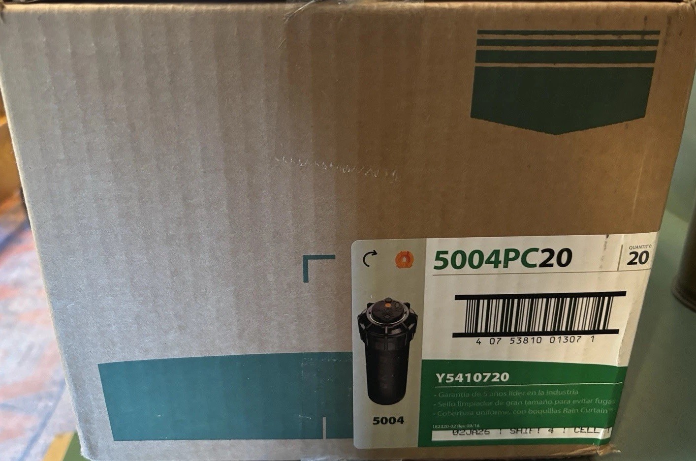 Rain Bird 5004PC20, Fresh Full Case of 20, comes with pre-installed 2.0 nozzle.