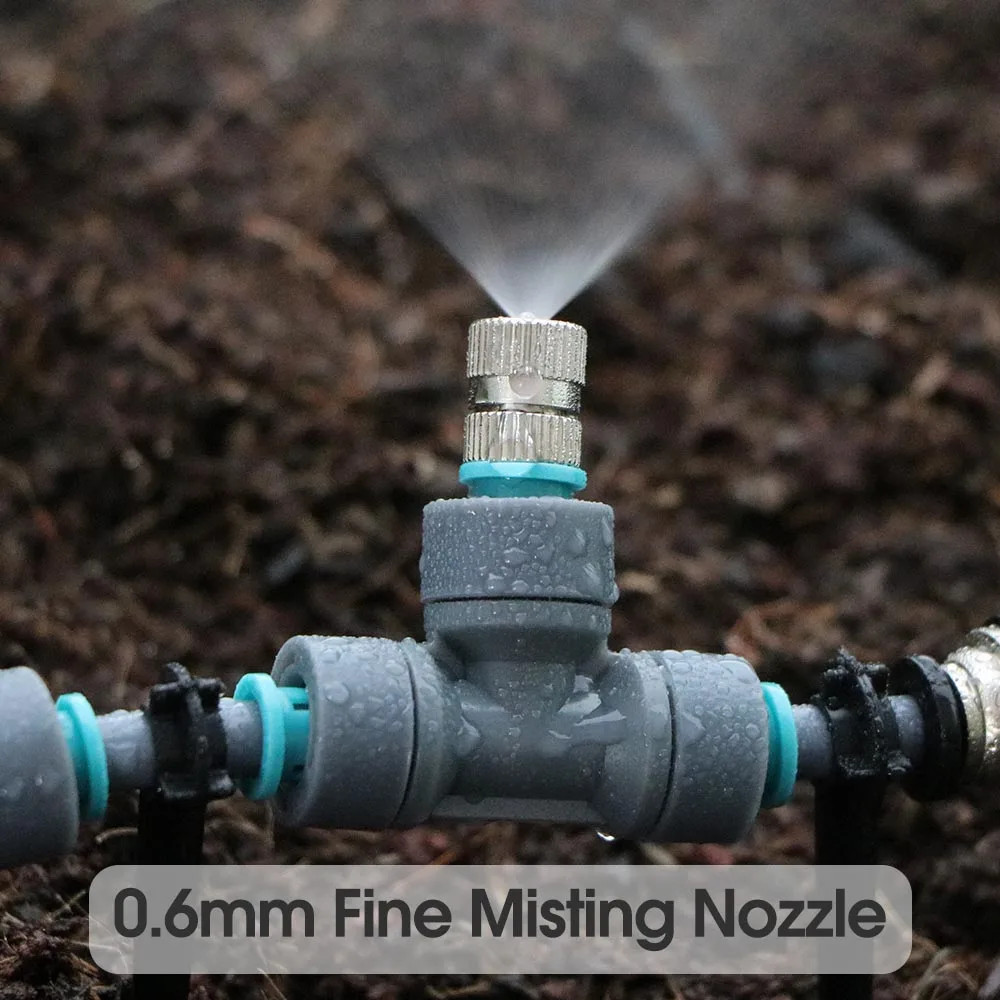 1/4″ 4/6Mm 60W Self-Priming Pump Misting Cooling System 0.6Mm Atomizer Sprayer S