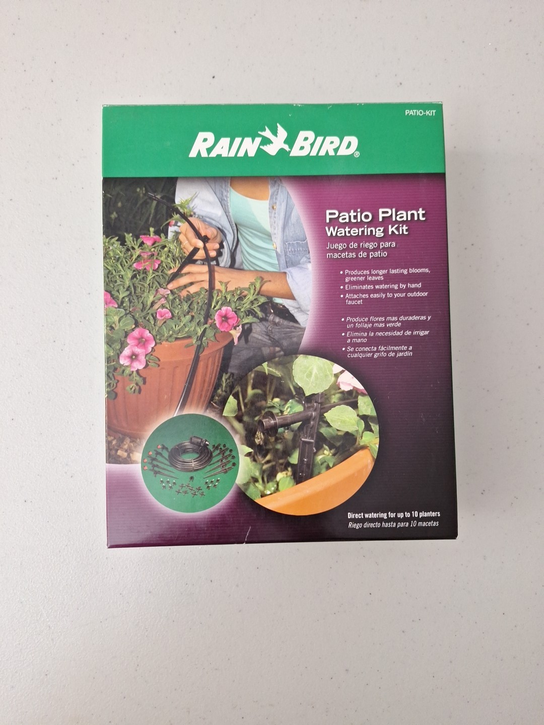 Rain Bird Hose End Drip Irrigation Spot Watering Plant Kit Outdoor Plants 40 Pcs