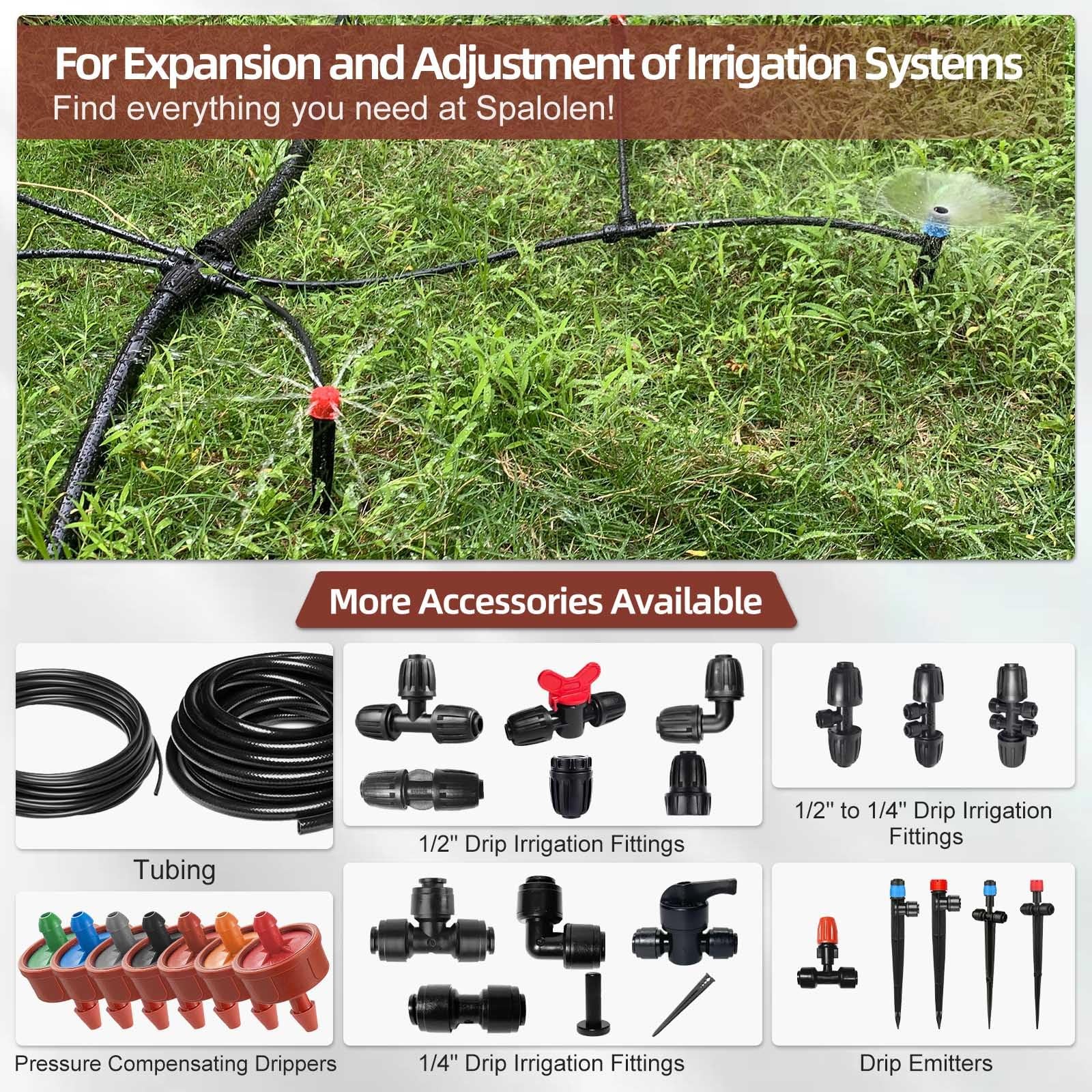 60 Pressure Compensating Drip Irrigation Emitters 0.5 GPH Self Cleaning Drippers