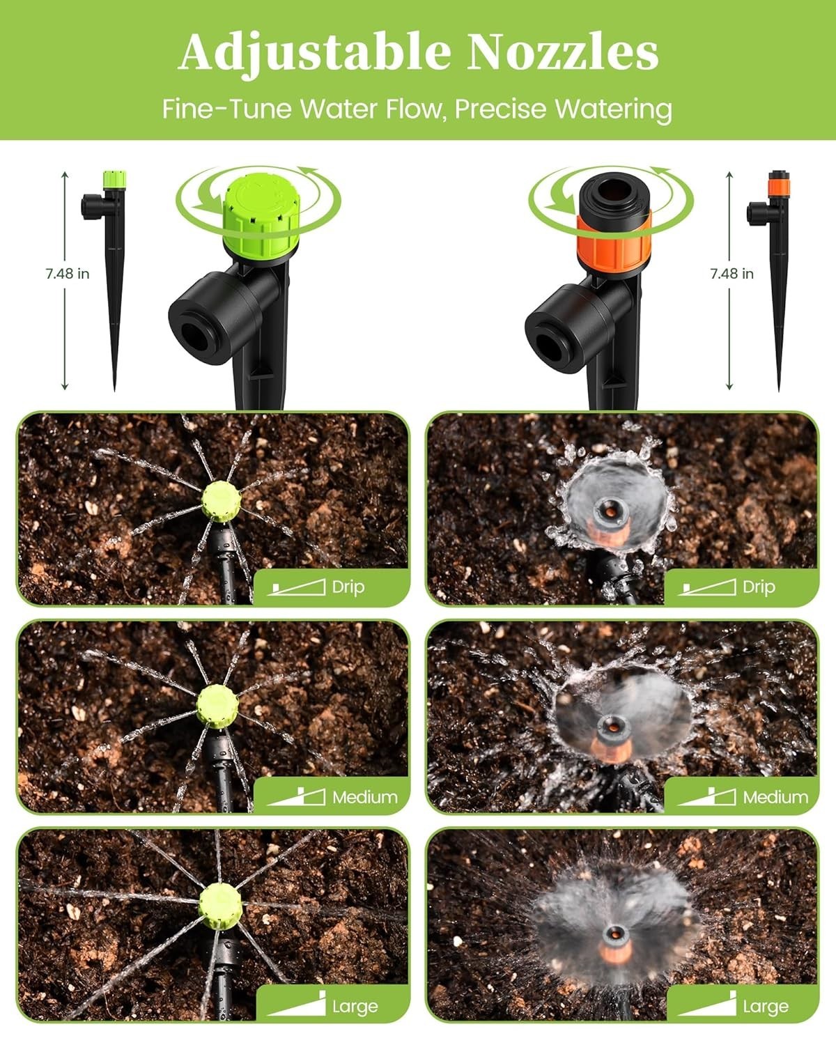 NEW Drip Irrigation System Kit Quick-Connect Garden Watering Kit