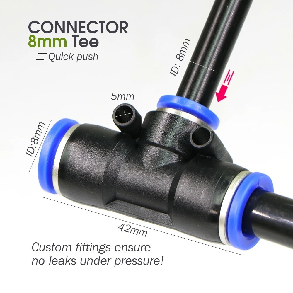 100FT Irrigation Watering Kit DIY Drip Sprayer System 8mm Hose Garden Greenhouse