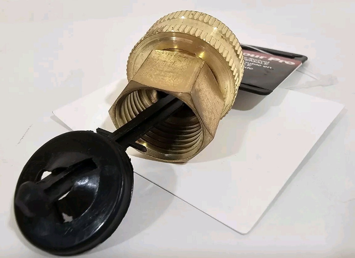 (2) Pipe To Hose Connectors Brass Swivel Double Female 1/2 x 3/4-In Gilmour Pro
