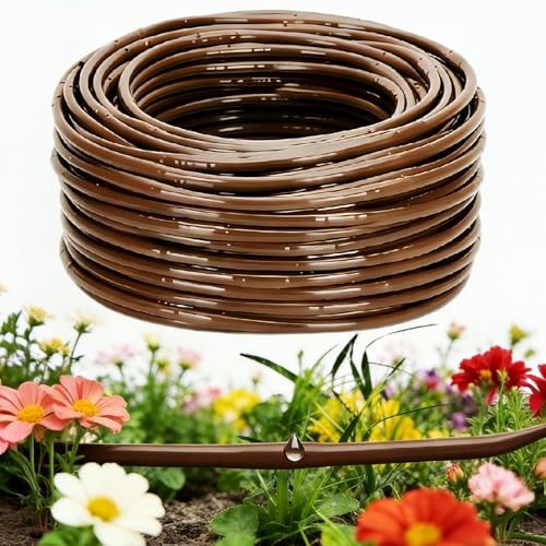 1/4″ Drip Irrigation Tubing with 6″ Emitter Spacing, (250 Ft Roll) 250FT