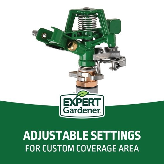 Expert Gardener 5600 sq ft Pulsating Spike Lawn Sprinkler
