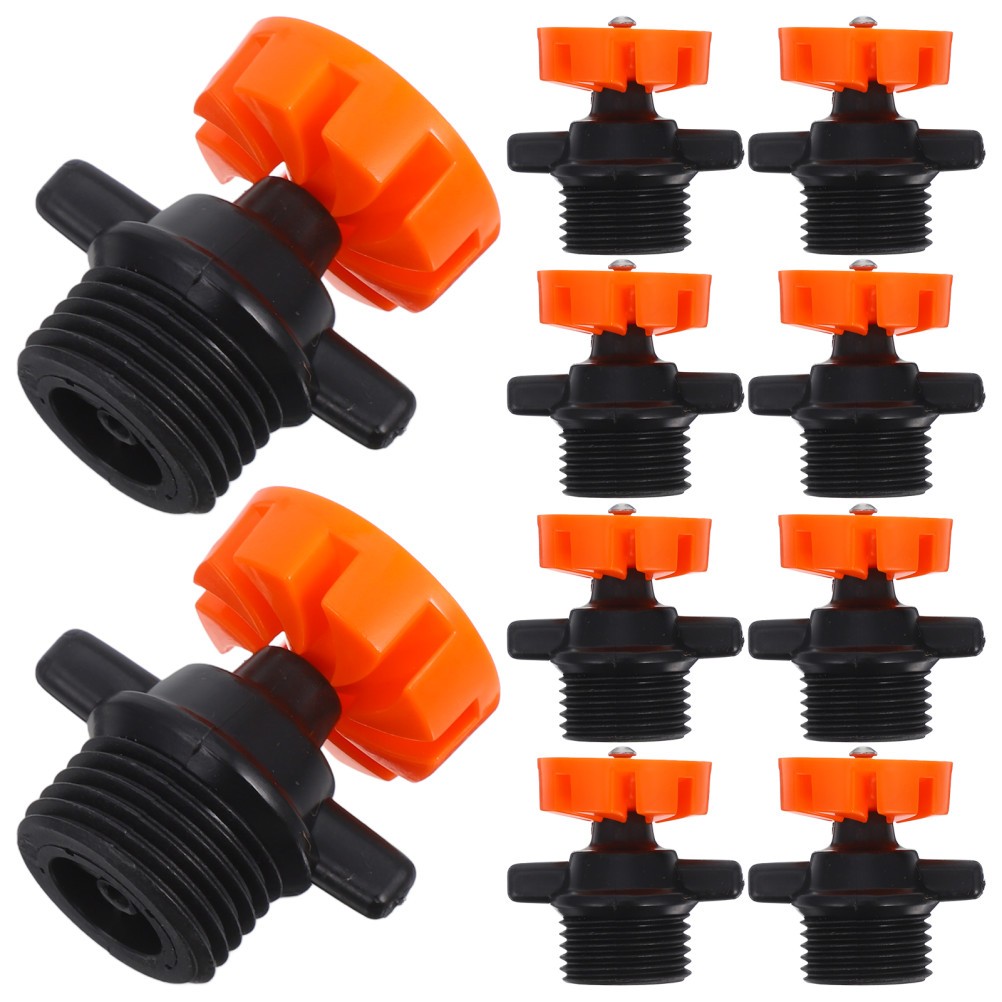 10Pcs Automatic Irrigation Sprinkler Heads Garden Use PP Orange Fine Mist