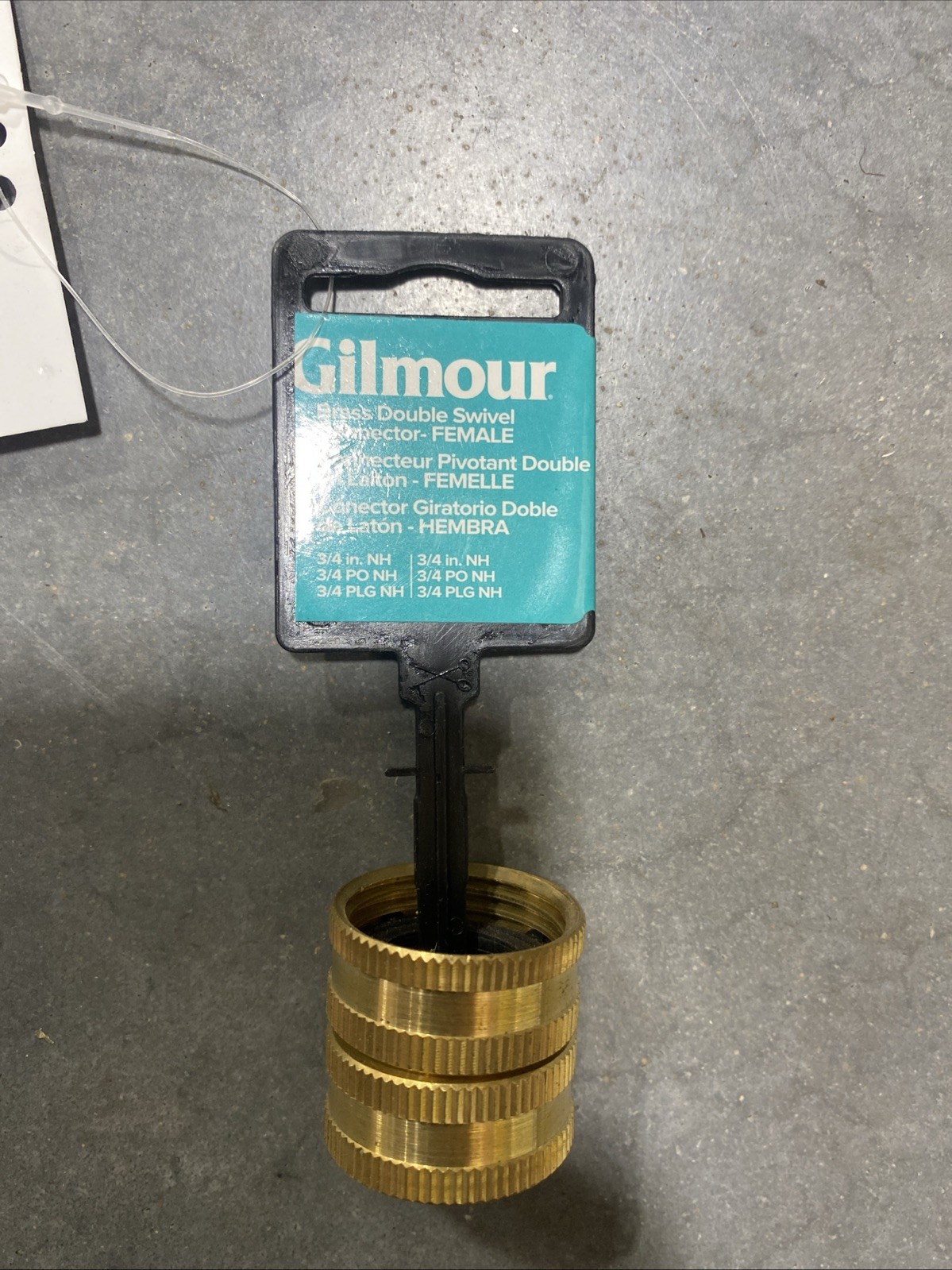 Gilmour 3/4 in. Brass Threaded Double Female Swivel Hose Connector