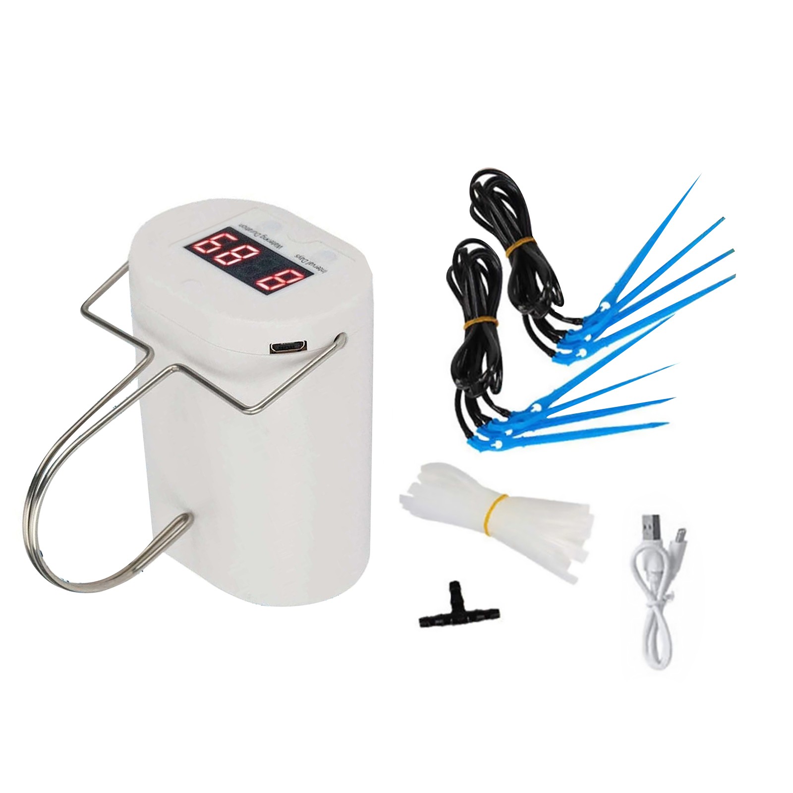Indoor Plant Watering Kit with USB Cable and 8 Dripping Pipes Installation Tools