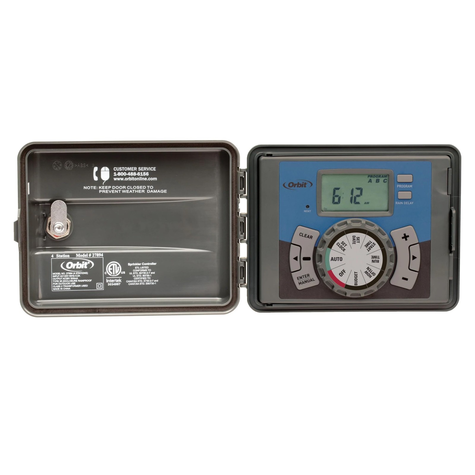 – 4-Station Indoor/Outdoor Sprinkler Timer/Controller 27894