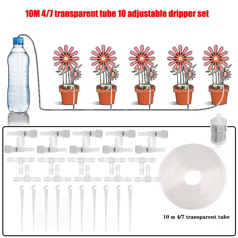 Drip Watering Kit with Regulating Valve Potted Plant Irrigation Device Garden 4/