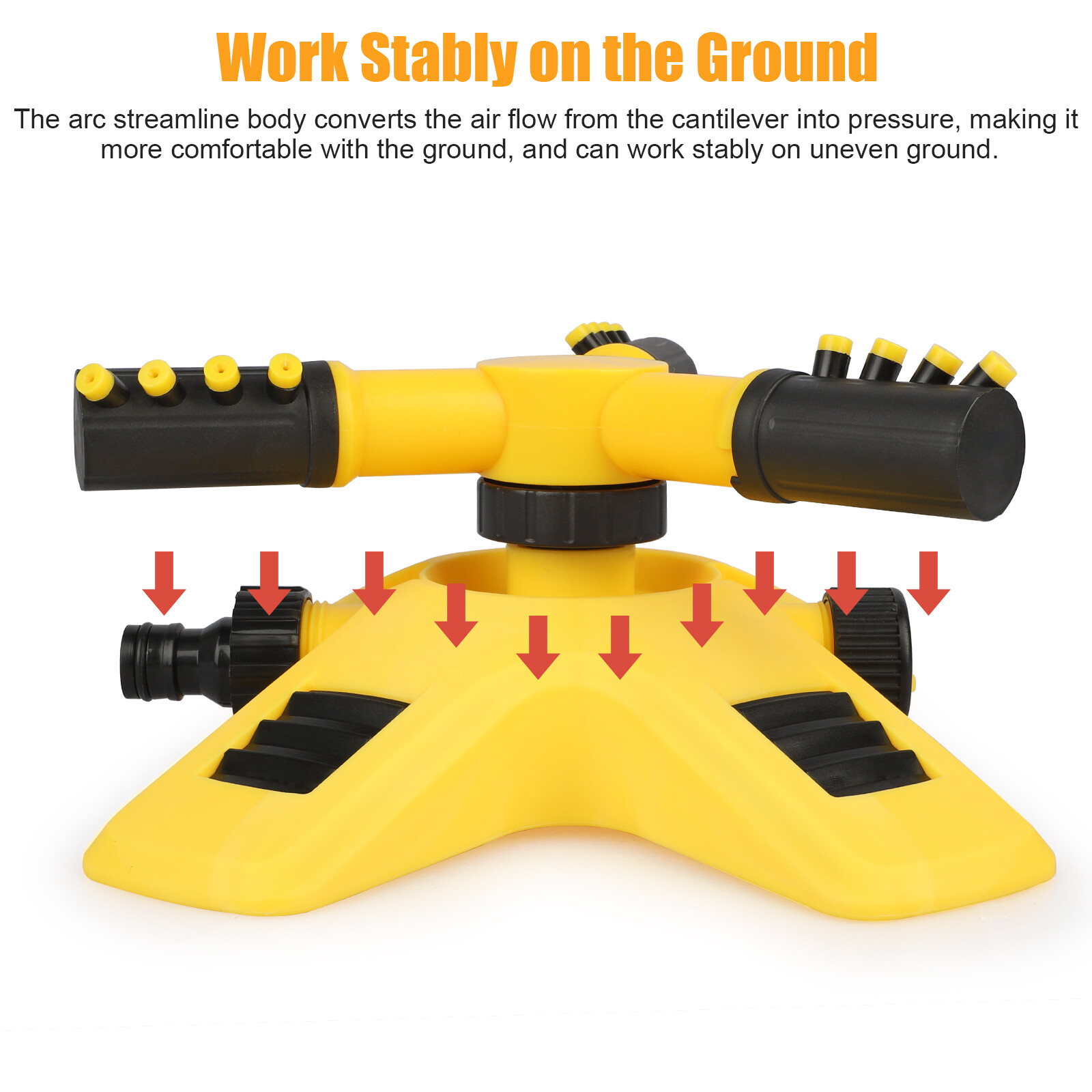 Garden Lawn Sprinkler 360°Auto Spray Grass Watering Irrigation System Patio Yard