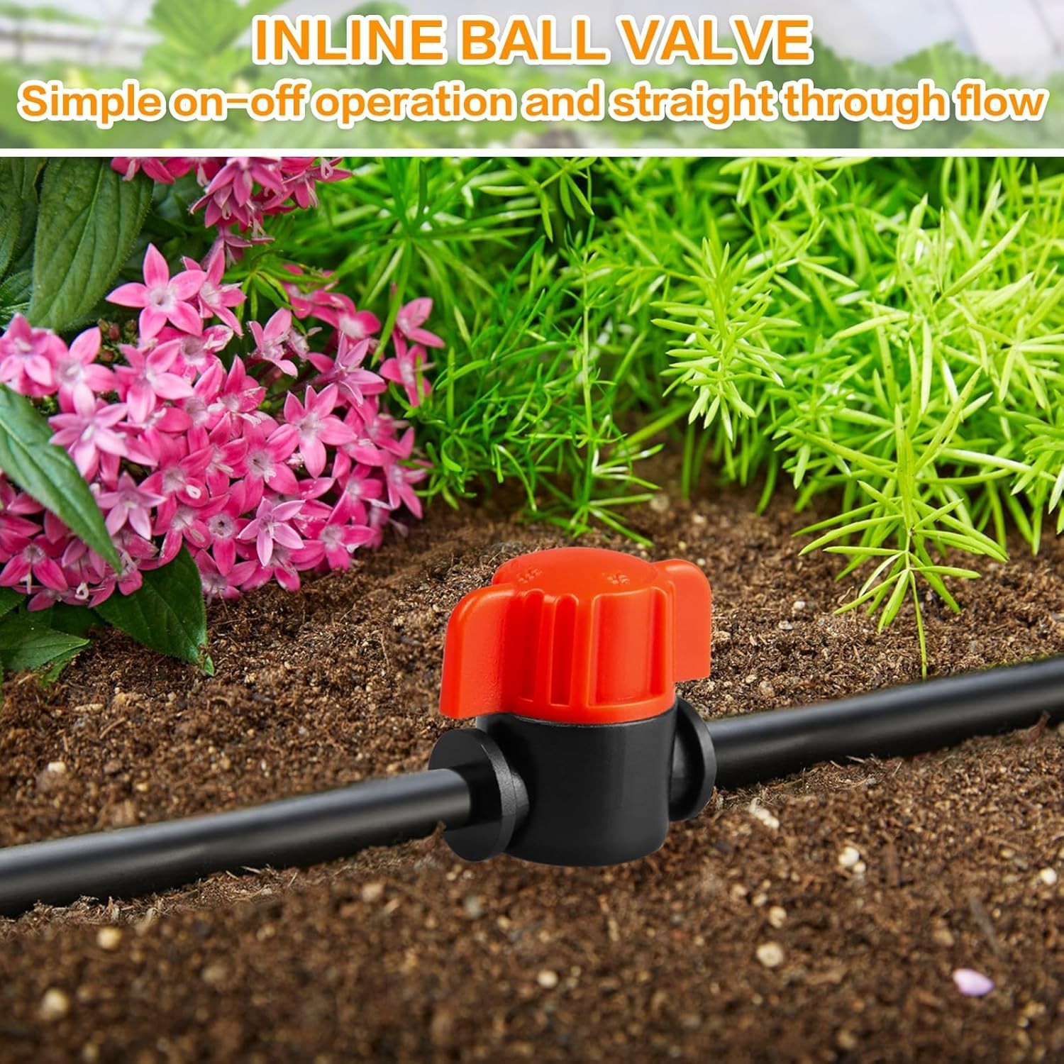 1/4″ Drip Irrigation Valve – 25 Pack Shut Off Switch