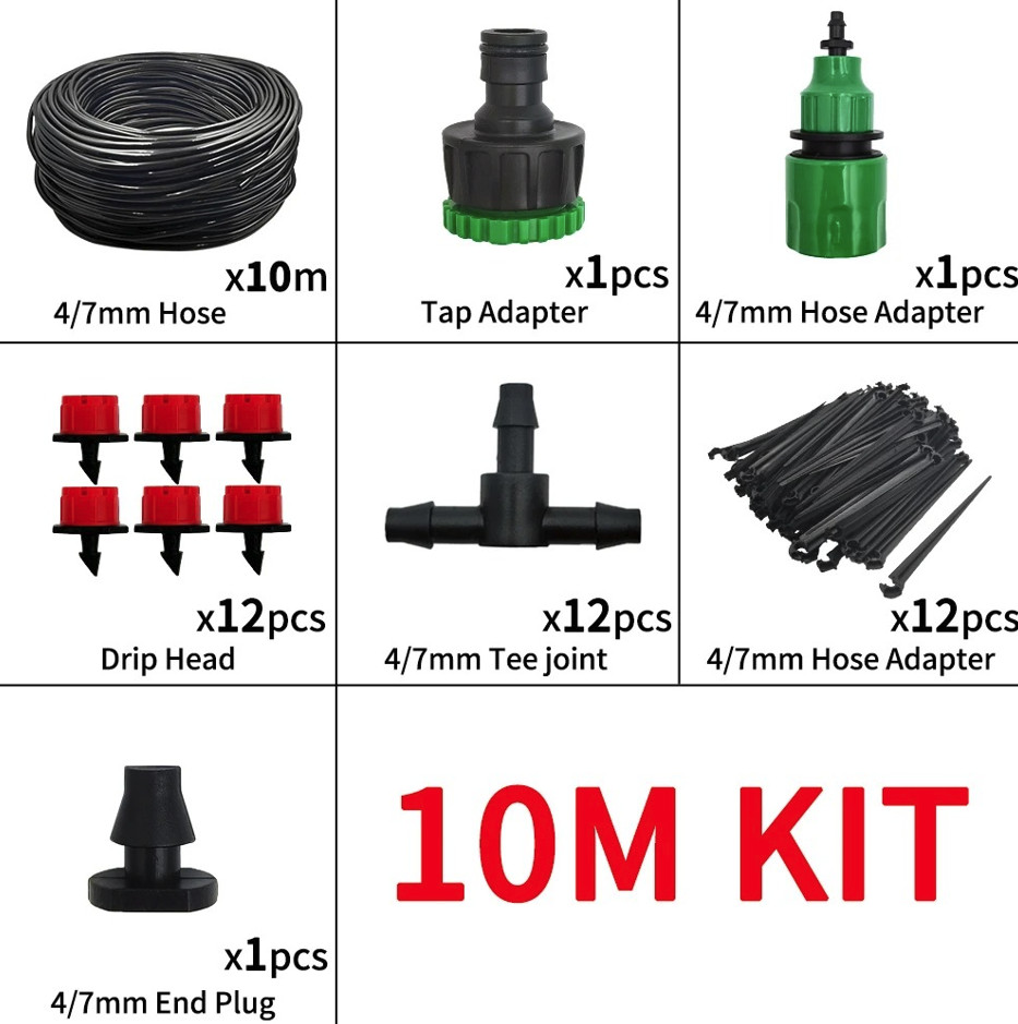 1set Micro Drip Irrigation Kit: Automatic Garden Watering Hose System – NEW