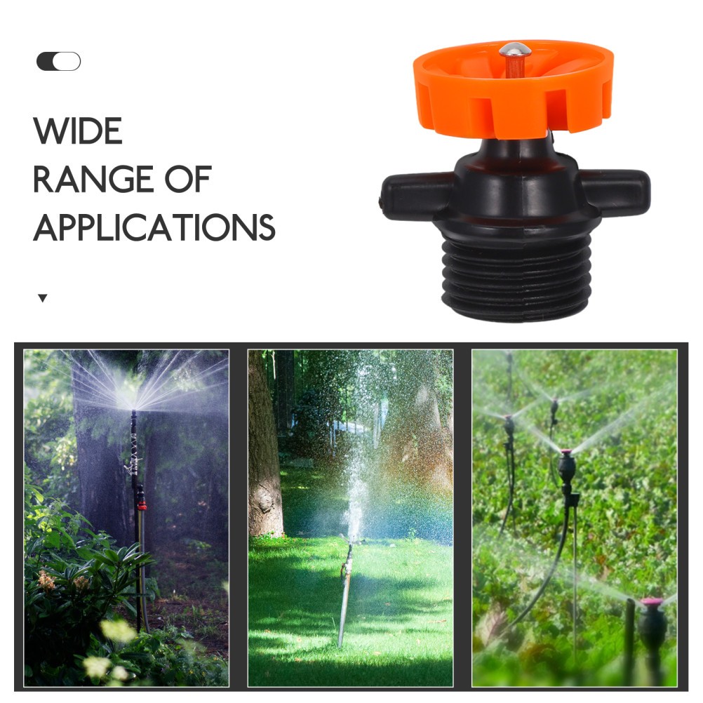 10Pcs Automatic Irrigation Sprinkler Heads Garden Use PP Orange Fine Mist