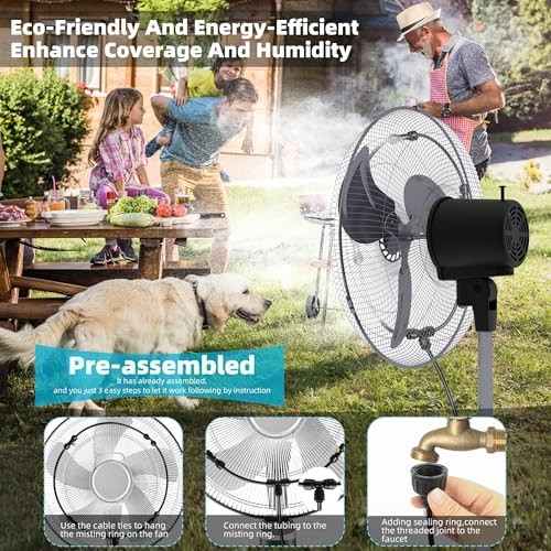 50FT Misters for Outside Patio Outdoor Misting System with Water Filter